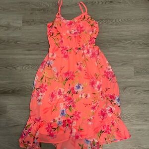 Place girls hot pink tropical neon dress 10/12